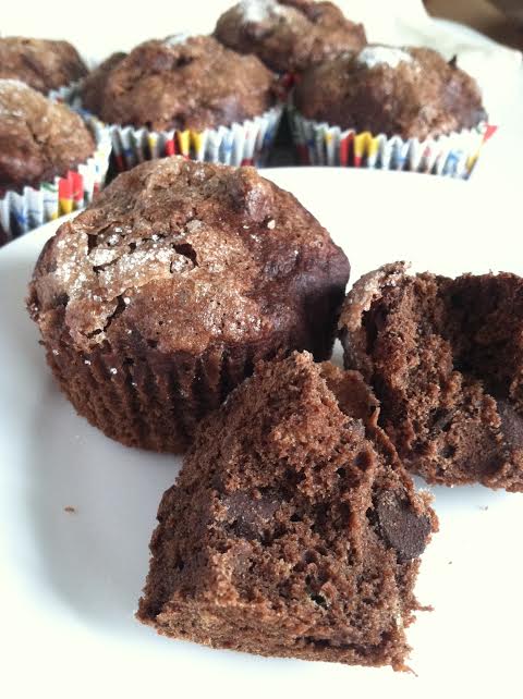 chocolate banana muffins 1