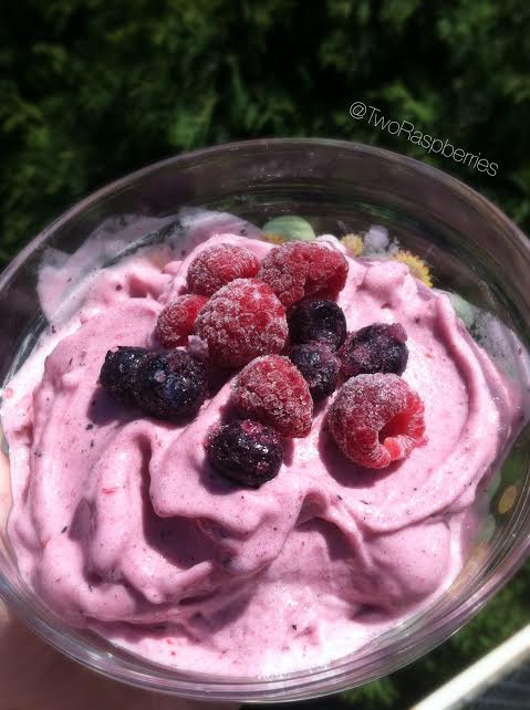 raspberry blueberry dream nice cream