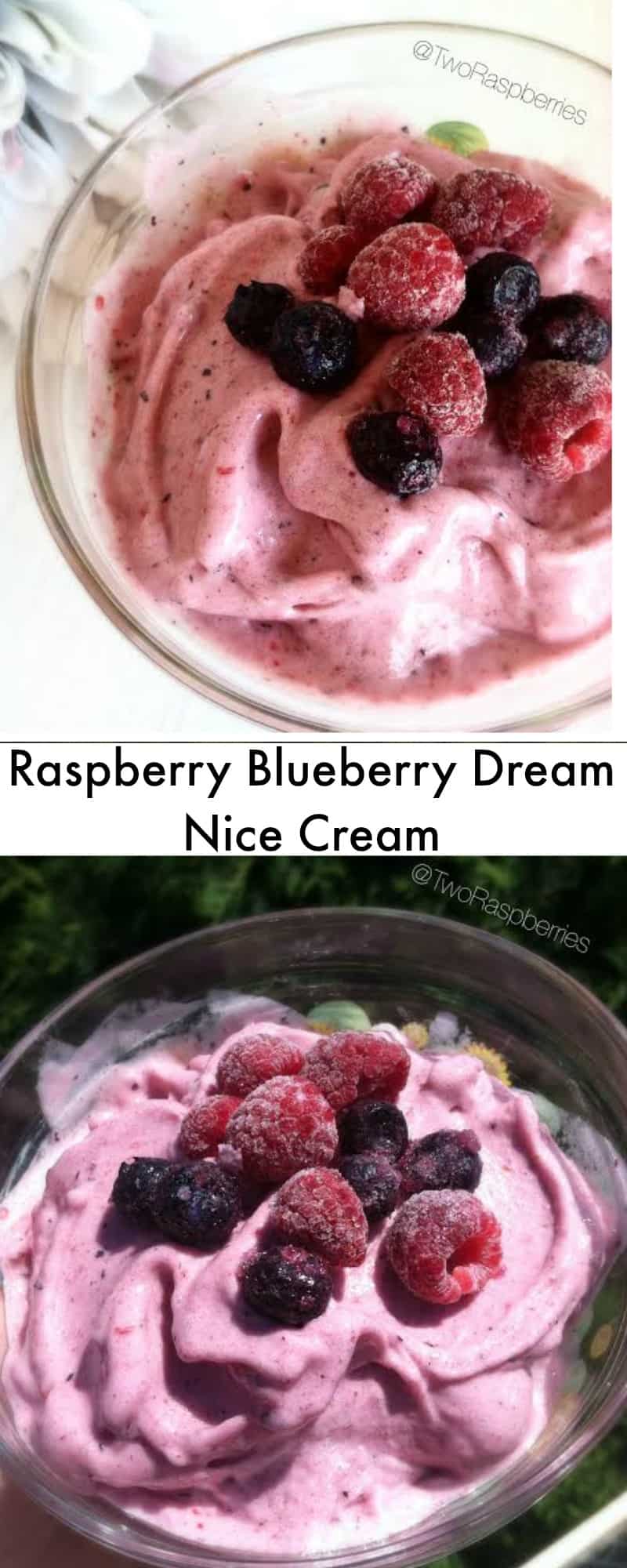 raspberry blueberry dream nice cream