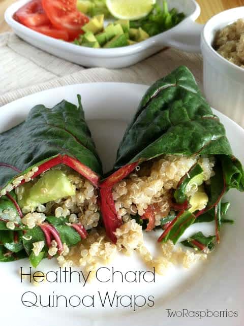Healthy Summer Toasted Quinoa Chard Wrap