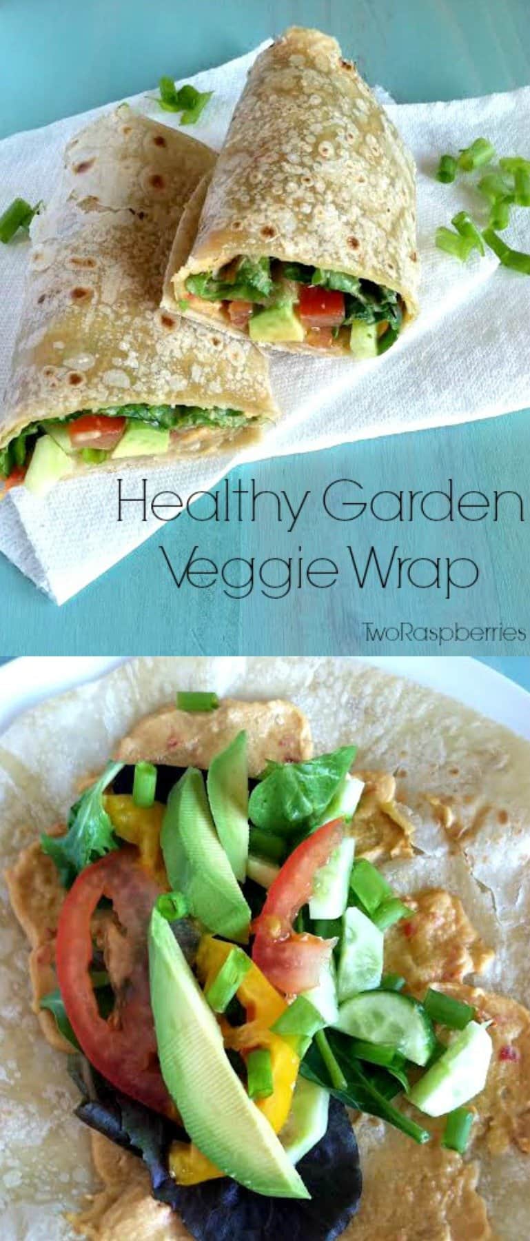 healthy garden veggie wrap