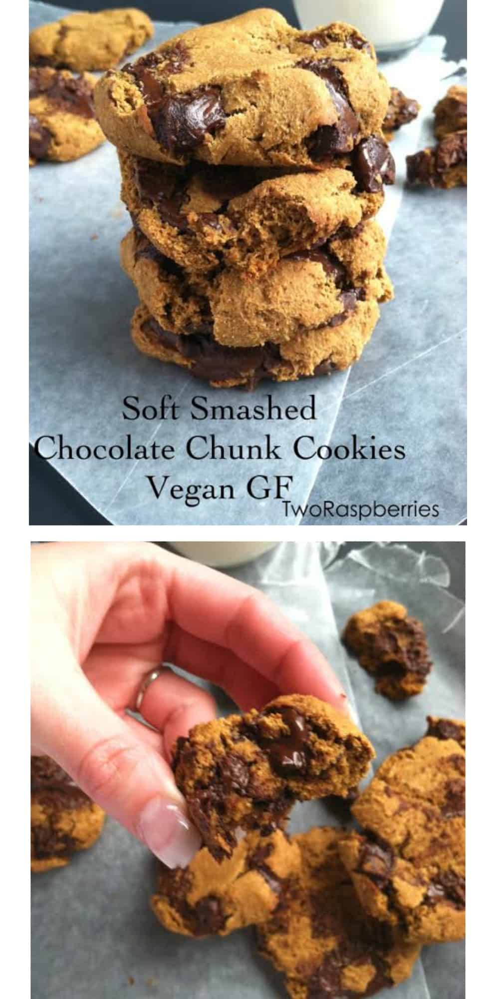 soft smashed chocolate chunk cookie 