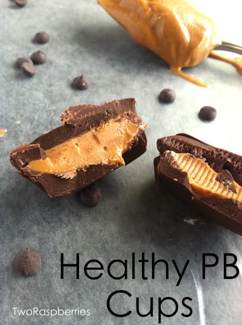 Healthy Peanut Butter Cups using only 2 ingredients!