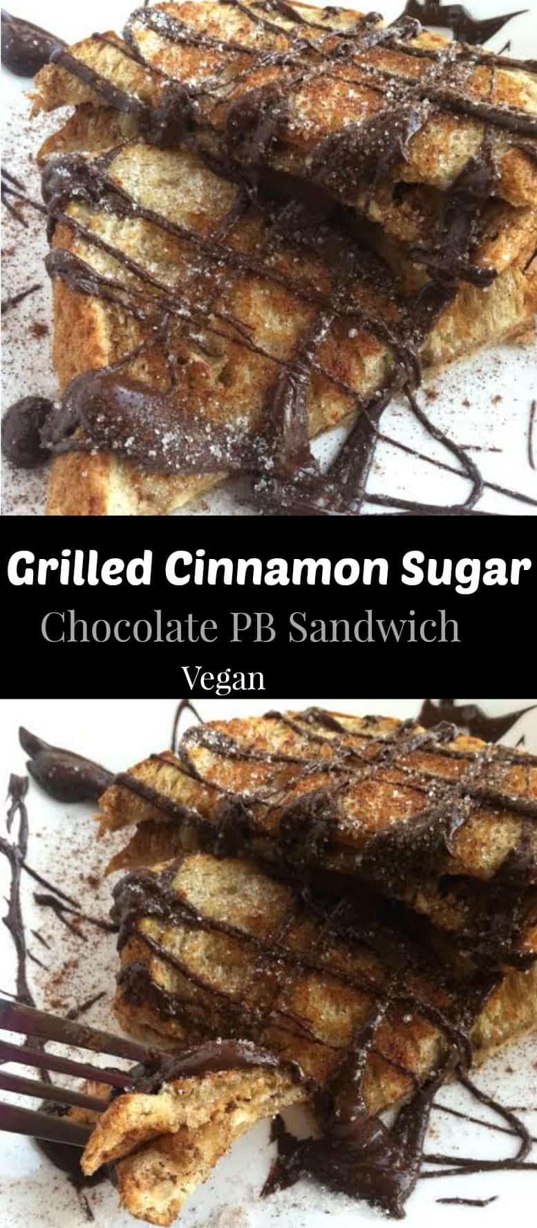 Grilled Cinnamon Sugar Chocolate PB Sandwich 