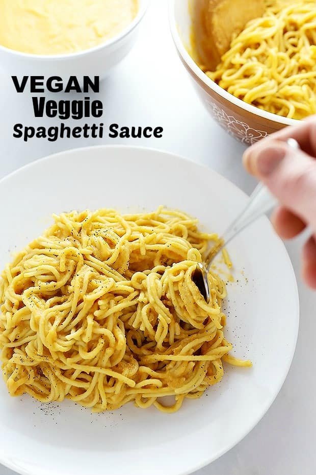 This Vegan Veggie Spaghetti Sauce is easy, low fat, low sodium, super healthy and several servings of veggies! Vegan + Gluten Free Option 