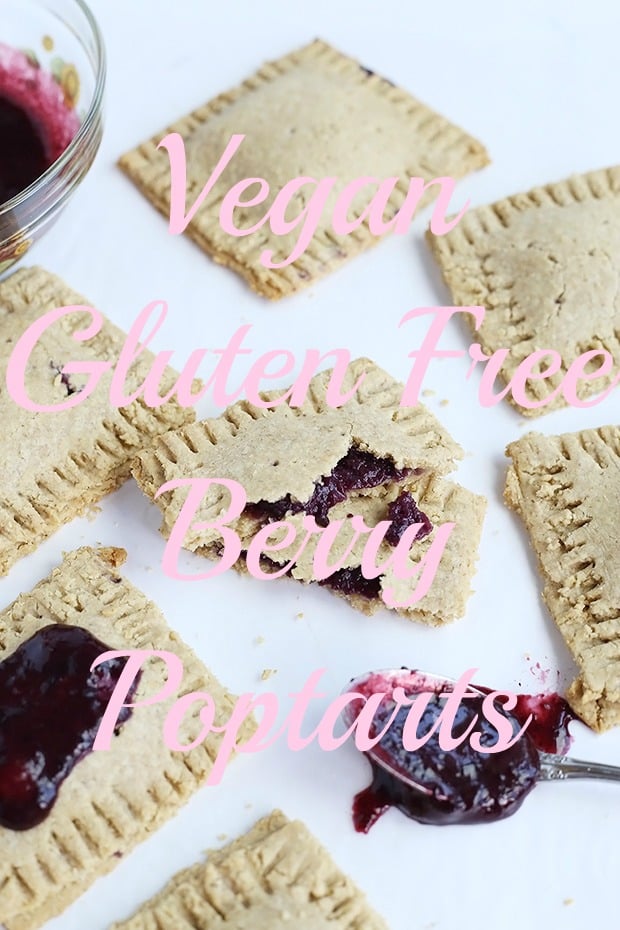 These Vegan Gluten Free Berry Pop Tarts are super simple to make! They are refined sugar free and the perfect grab and go breakfast! / TwoRaspberries.com
