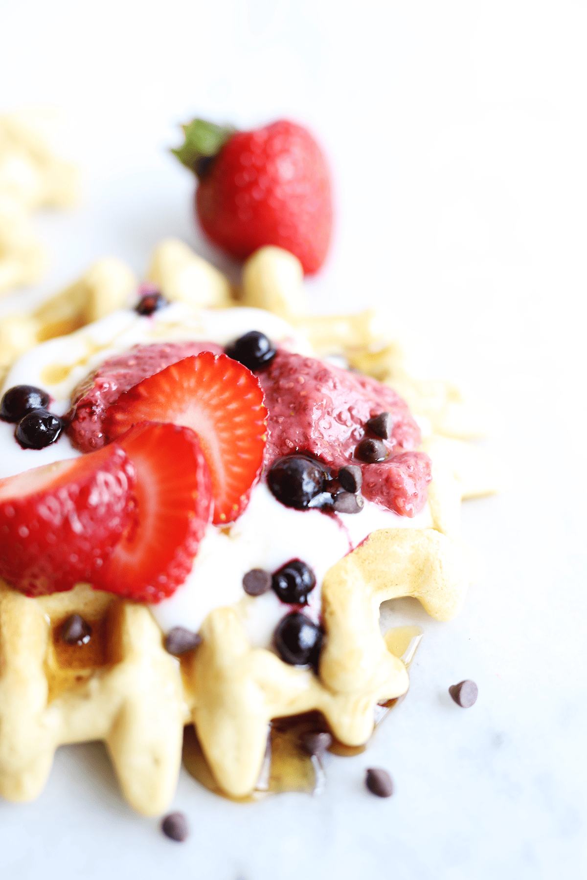 1 Bowl Waffles that are gluten free, vegan and super easy to make! Forget the store bought waffles and make a healthier homemade waffle!