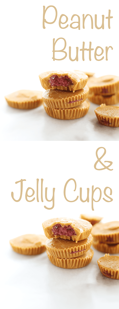 Peanut Butter and Jelly Cups are super sweet and indulgently rich and creamy! Reminiscent of a classic, the PB&J sandwich! Vegan and healthy-ish!