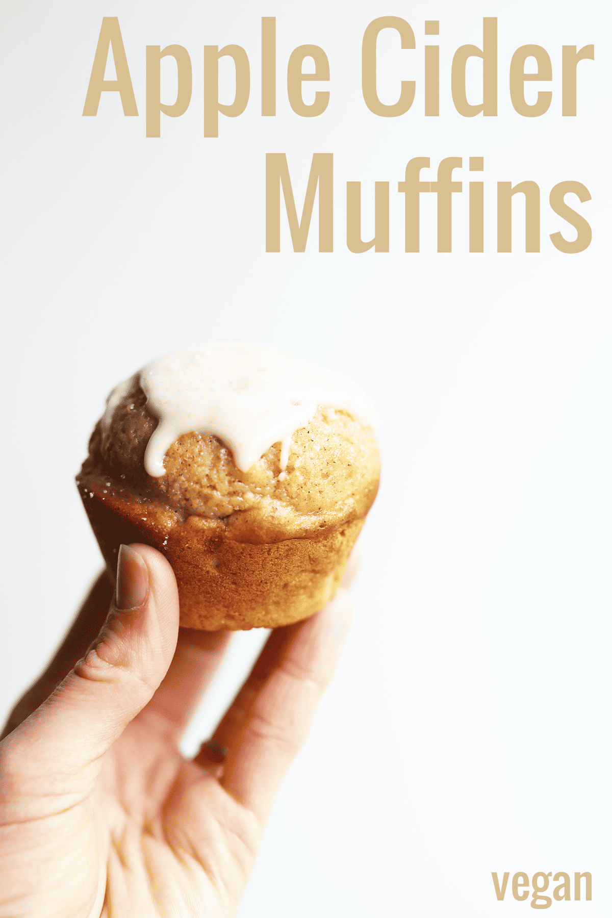 These homemade Apple Cider Muffins are super easy and yum! Soft and moist inside with a sweet glaze on the top! Vegan and flavorful.