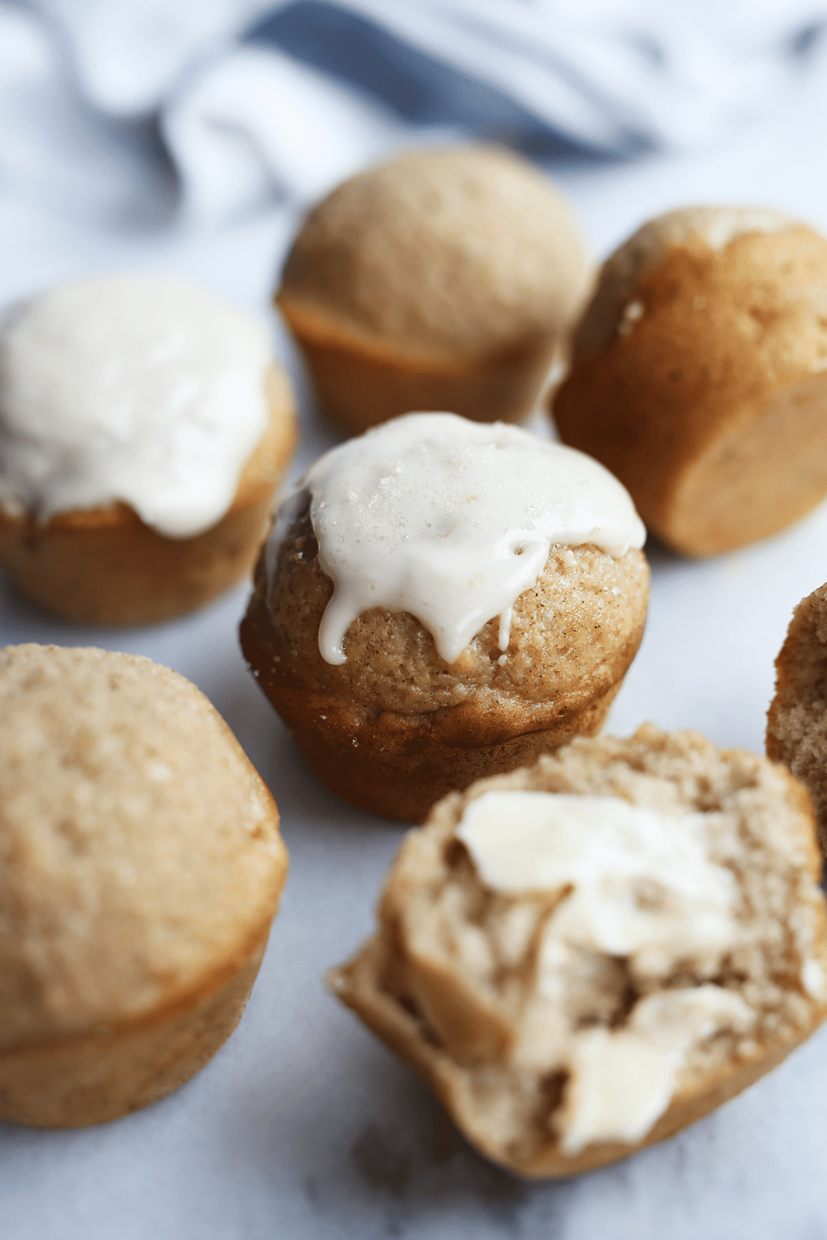 These homemade Apple Cider Muffins are super easy and yum! Soft and moist inside with a sweet glaze on the top! Vegan and flavorful.