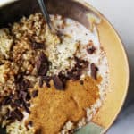 This Cinnamon Quinoa Protein Cereal Bowl is so simple to make, vegan and gluten free, healthy and packed with protein and flavor!