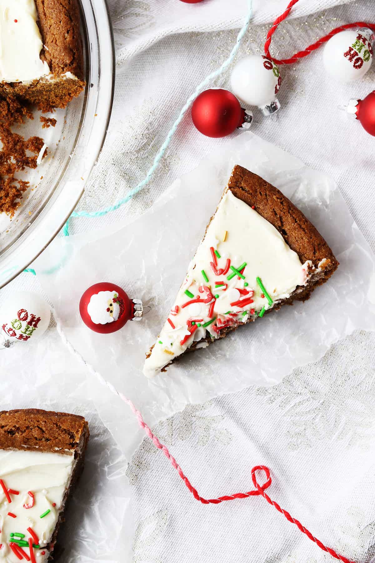 These Gingerbread Cookie Bars are soft and chewy in the center with a crispy chewy crust, vegan and only requires 1 bowl to make!