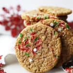 Rudolph’s Chewy Sprinkle Cookies are a reindeer’s favorite gooey chewy cookie and a nice sweet homemade vegan cookie for Santa’s best furry friends!