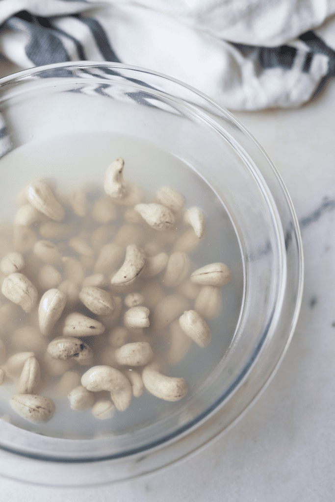 soaking cashews