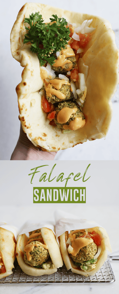 falafel sandwich pin image