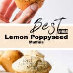 lemon poppy seed muffins vegan long pin