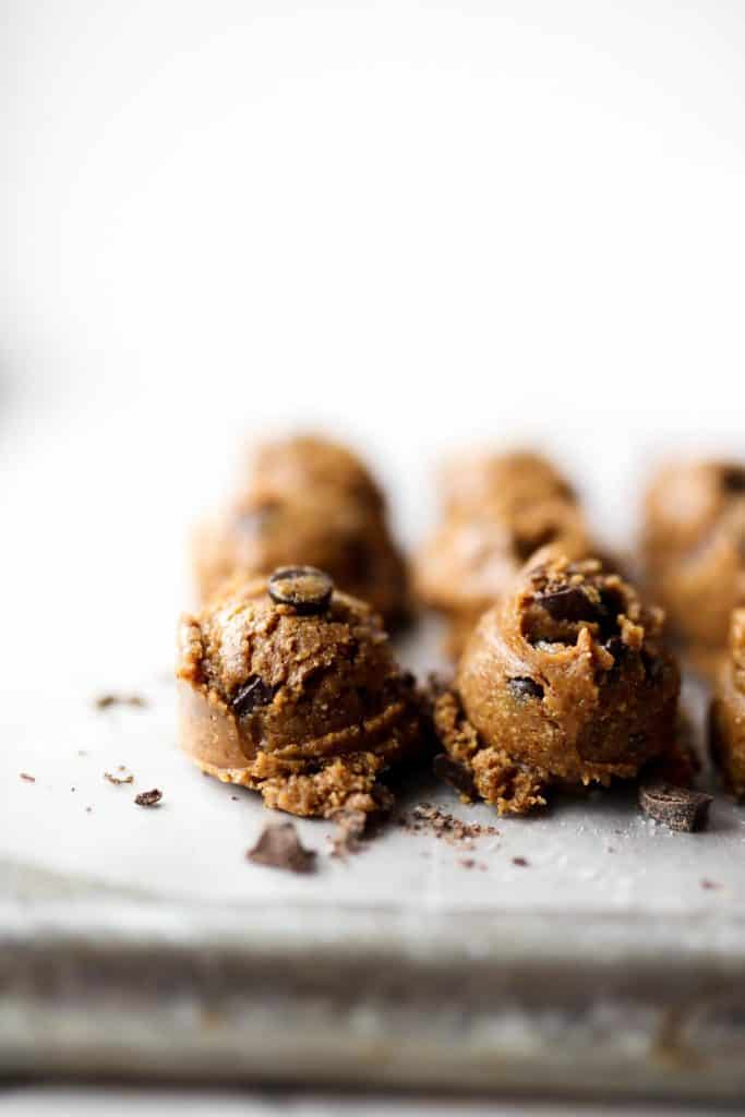 chocolate chip almond butter bites