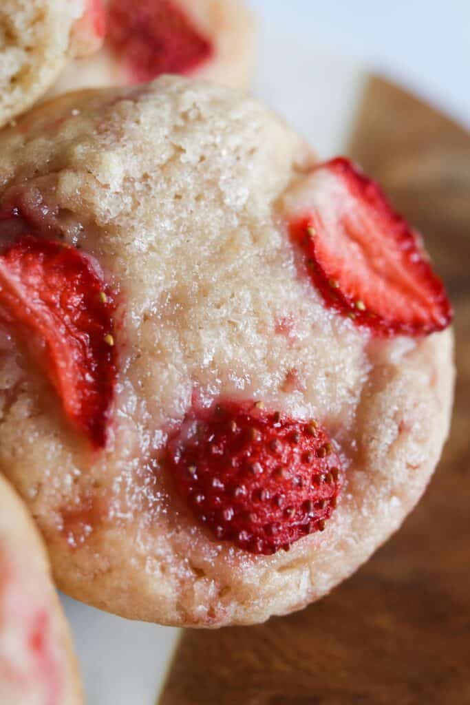 strawberry muffin close up