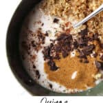 Pin for pinterest graphic with image of quinoa bowl and text on top.