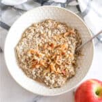1200 x 1200 image of Apple Pie Overnight Oats.