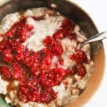 1200x1200 image of These Raspberry Overnight Oats.