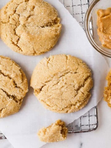 1200 X 1200 image of Vegan Peanut Butter Cookies.