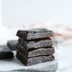 1200 x 1200 image of 3 Ingredient No Bake Vegan Brownies.