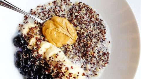 1200x1200 image of 5 Ingredient Quinoa Superfood Breakfast Bowl.