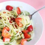 1200 x 1200 image of Strawberry Cucumber Noodle Salad.