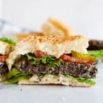 1200 x 1200 image of Vegan Black Bean Burgers .