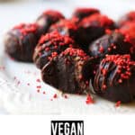 Pinterest image of Vegan Chocolate Fudge Balls.
