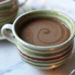 1200 x 1200 image for homemade vegan hot chocolate.