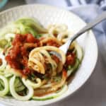 1200 x 1200 image of zucchini noodles.