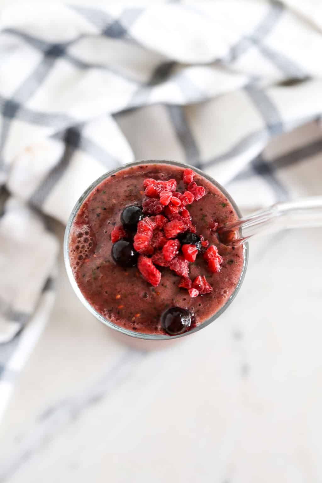 Blueberry Raspberry Smoothie - Two Raspberries