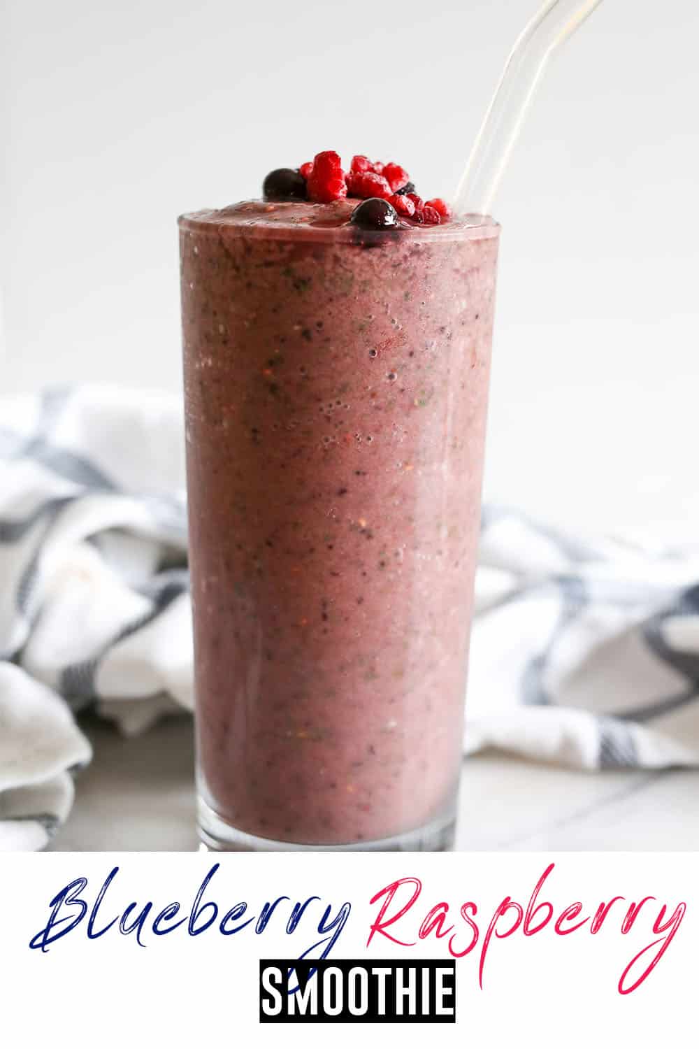 Blueberry Raspberry Smoothie - Two Raspberries