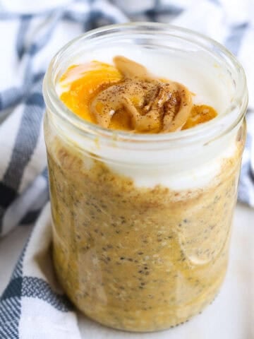 1200 x 1200 image of Pumpkin Overnight Oats.