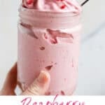 Pinterest image for Raspberry Nice Cream.