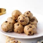 1200x 1200 image of these no bake protein balls.