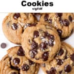 Pinterest image with text of these dairy free cookies.