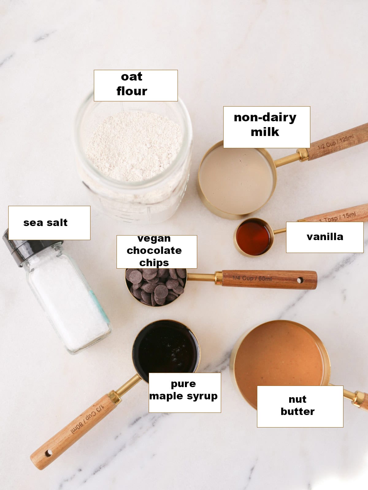 Ingredients to make healthy cookie dough.