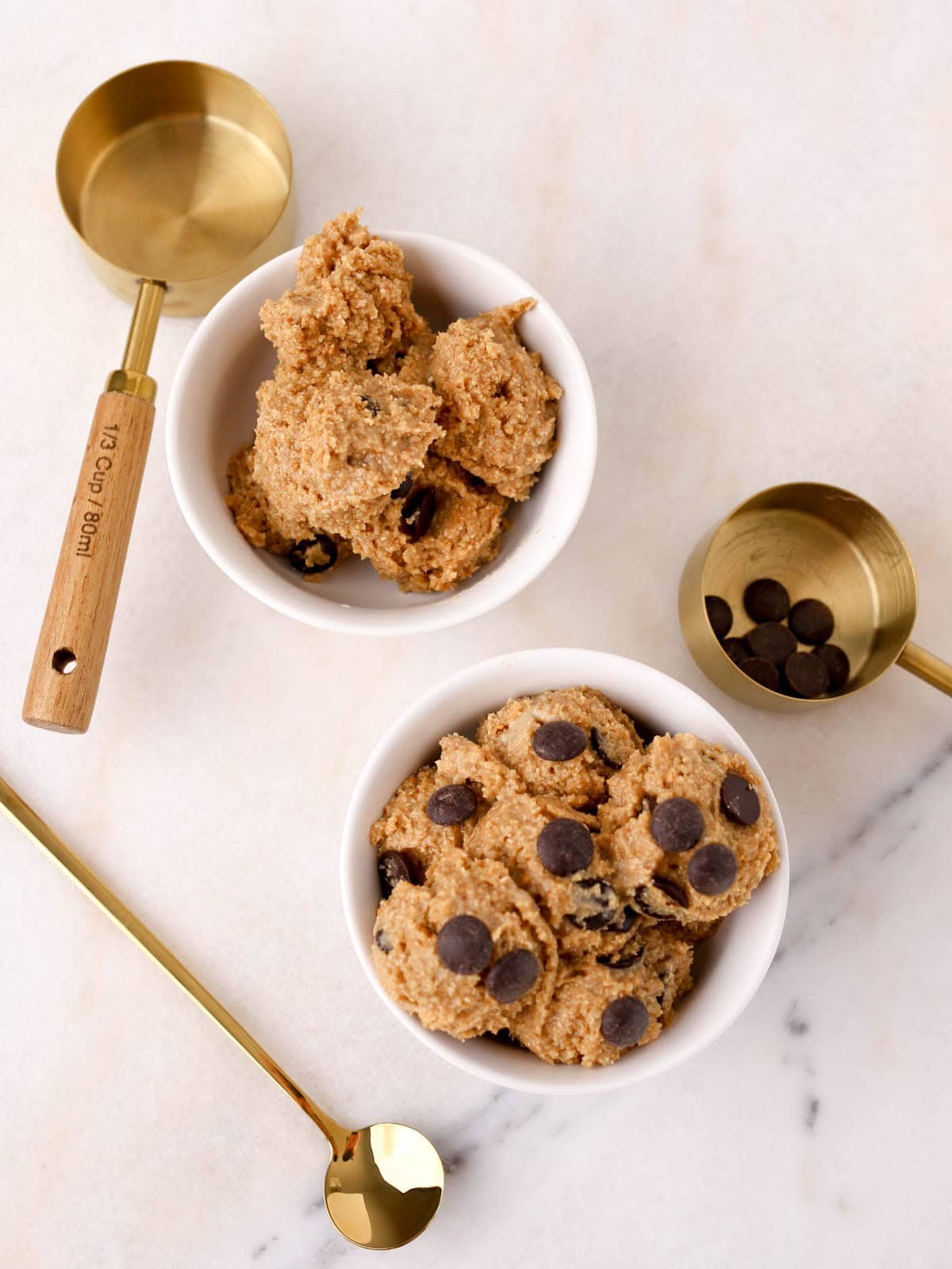Overnead image of this healthy cookie dough.