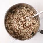 1200x1200 image of quinoa in cooking pot.