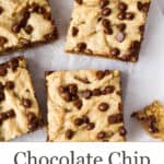 Pinterest image of cookie bars vegan.