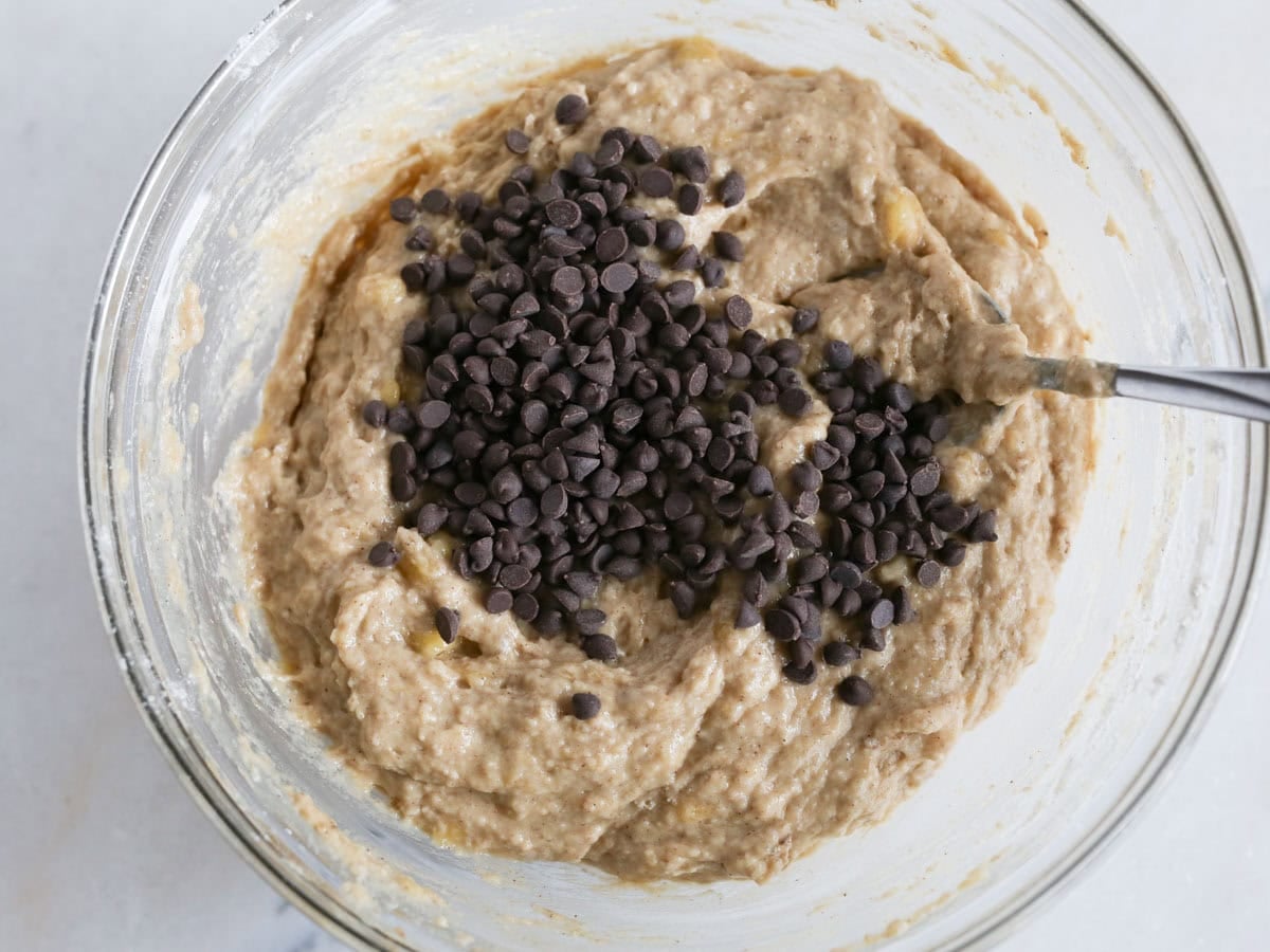 Chocolate added to batter.