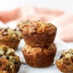 1200x1200 image of these vegan banana muffins.
