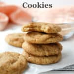 Pinterest image of these vegan snickerdoodle cookies.